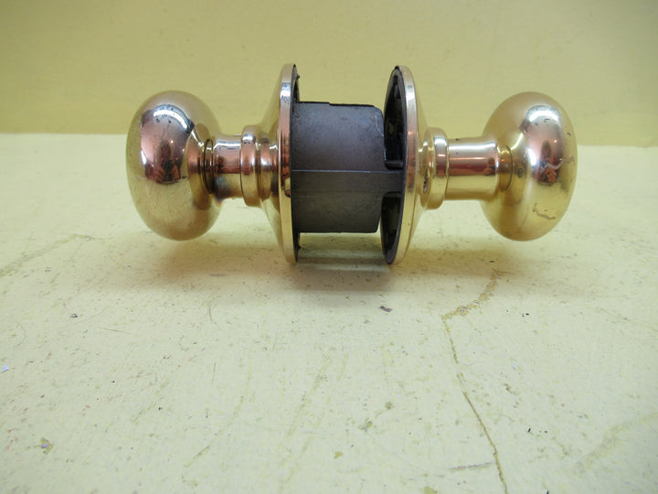 Schlage Brass Effect Thumb Turn/Key Knob Handle with Mortice 50Dia x 60H/Plate  70Dia