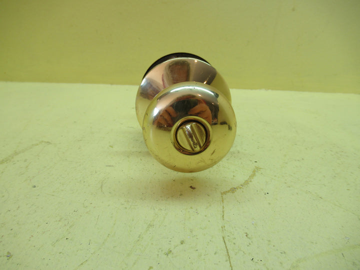 Schlage Brass Effect Thumb Turn/Key Knob Handle with Mortice 50Dia x 60H/Plate  70Dia