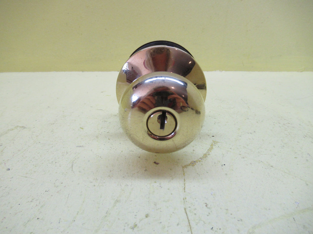 Schlage Brass Effect Thumb Turn/Key Knob Handle with Mortice 50Dia x 60H/Plate  70Dia