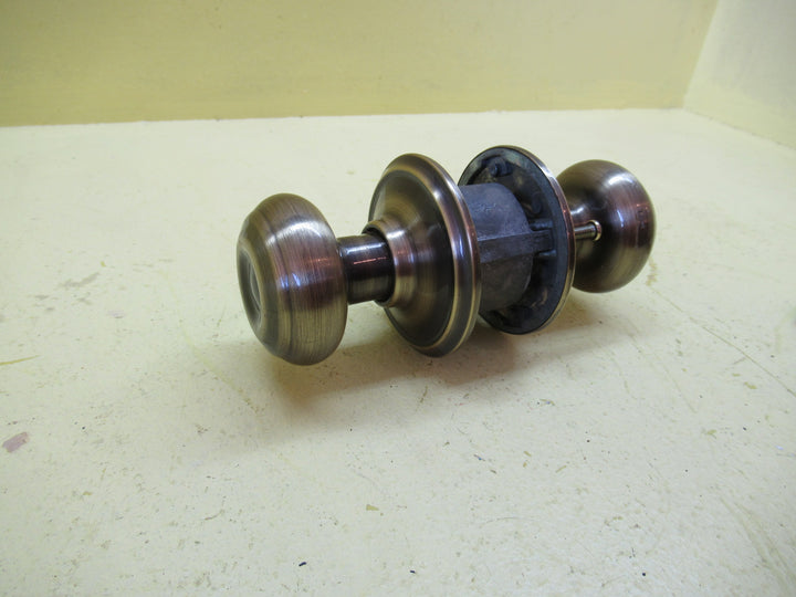 Schlage Knob Handles (Georgain )In Satin Bronze with Rib Detail 50Dia x 45H/Rose 60Dia