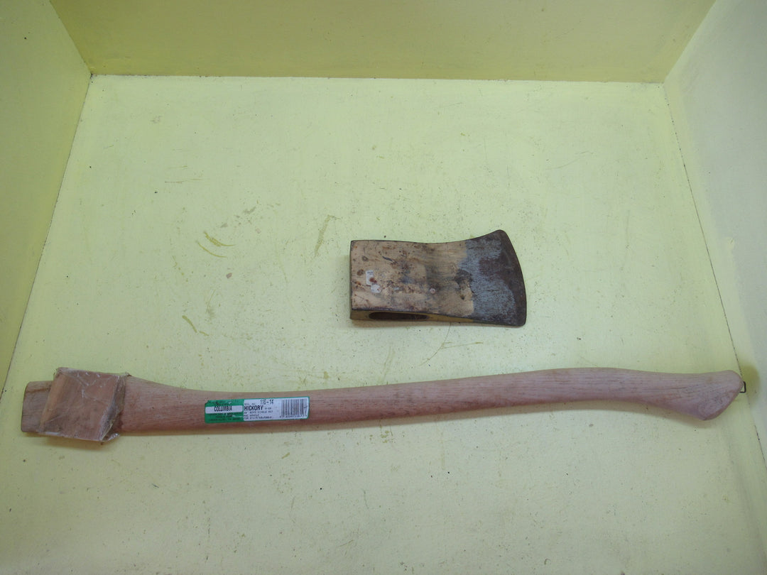 Axe Head and Handle 710H x 50W 40 x 40D/Head  200L x 85-120H x 25D