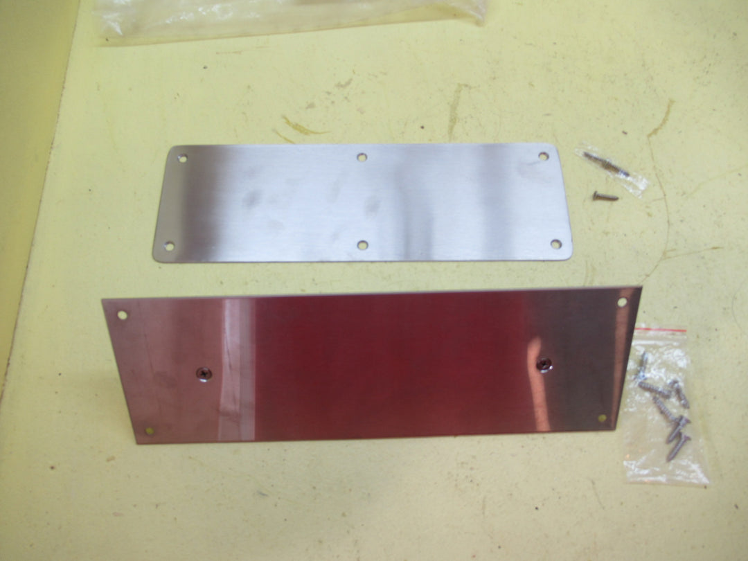 Stainless Steel Pull Handle & Push Plate 300L x 100W/Pull 60H x 200L