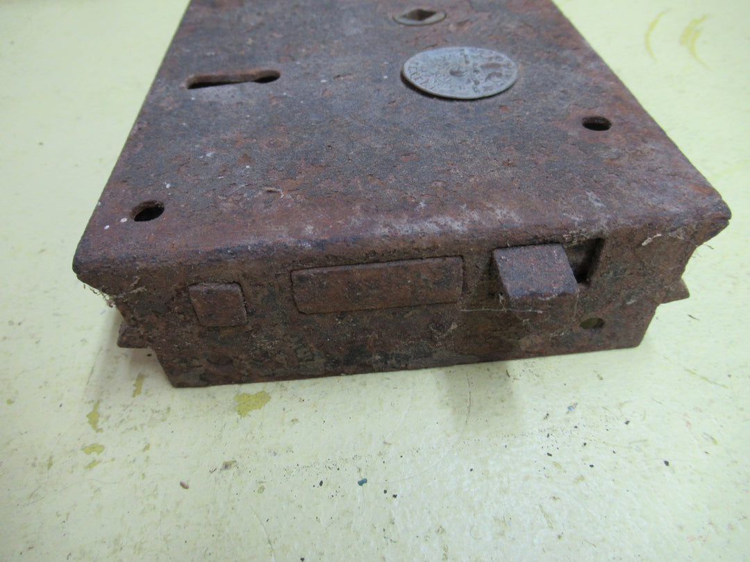 Antique Carpenter No. 60 door Rim Box Lock Patentee Civil War Confederate area 118H x 151W x 18D