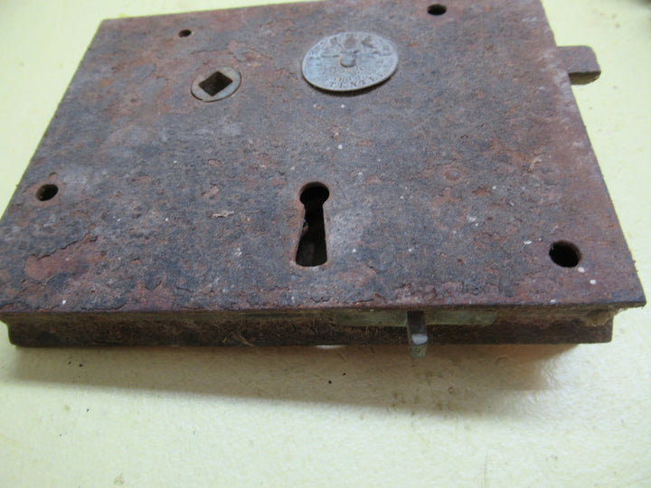Antique Carpenter No. 60 door Rim Box Lock Patentee Civil War Confederate area 118H x 151W x 18D
