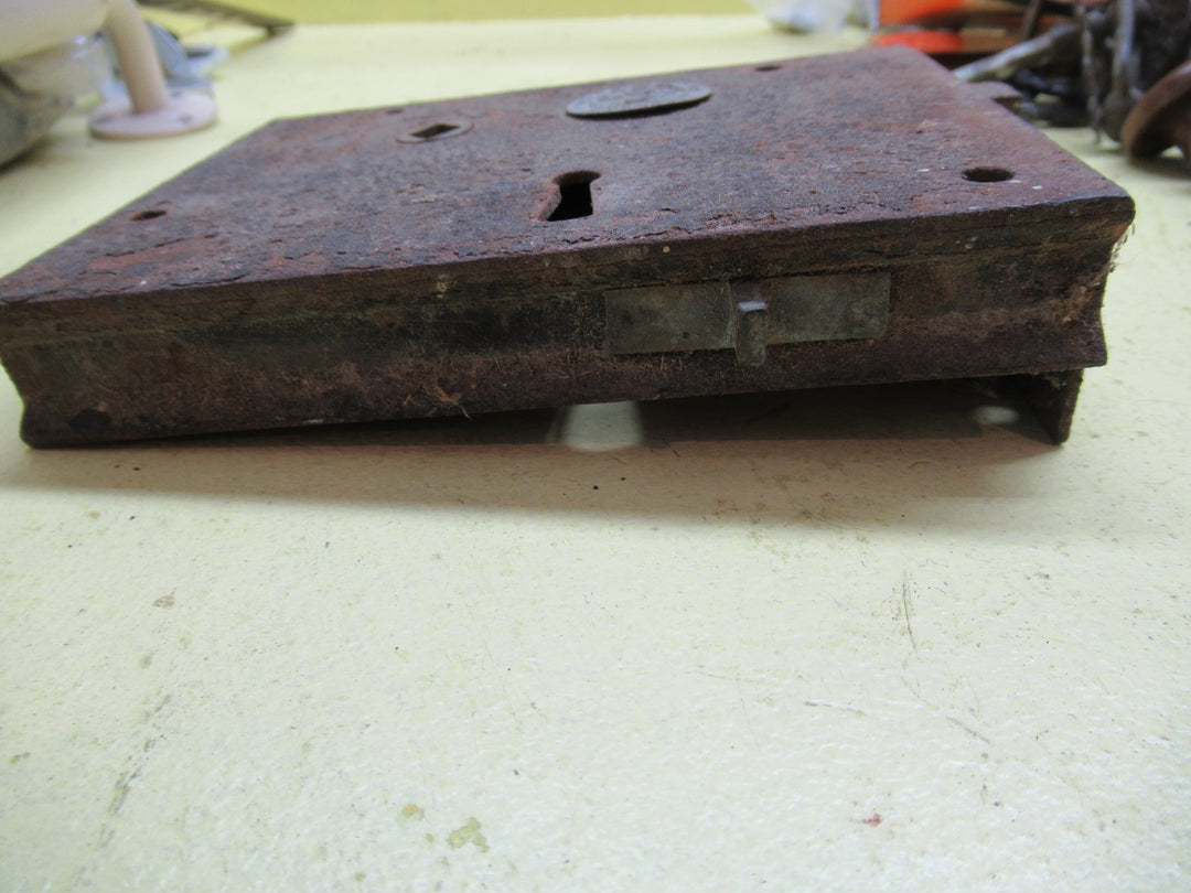 Antique Carpenter No. 60 door Rim Box Lock Patentee Civil War Confederate area 118H x 151W x 18D