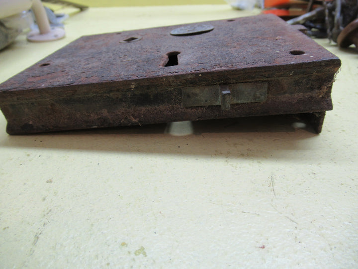 Antique Carpenter No. 60 door Rim Box Lock Patentee Civil War Confederate area 118H x 151W x 18D