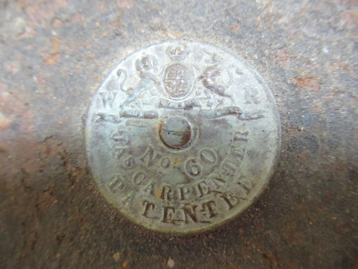 Antique Carpenter No. 60 door Rim Box Lock Patentee Civil War Confederate area 118H x 151W x 18D