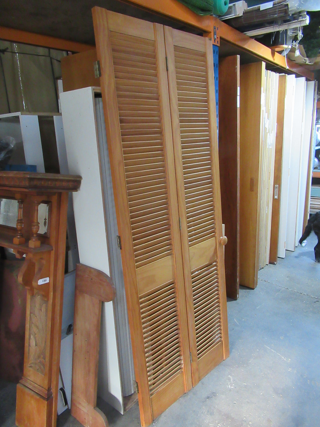 Natural Timber Louvre Bifold Door 380-760W x 1980H