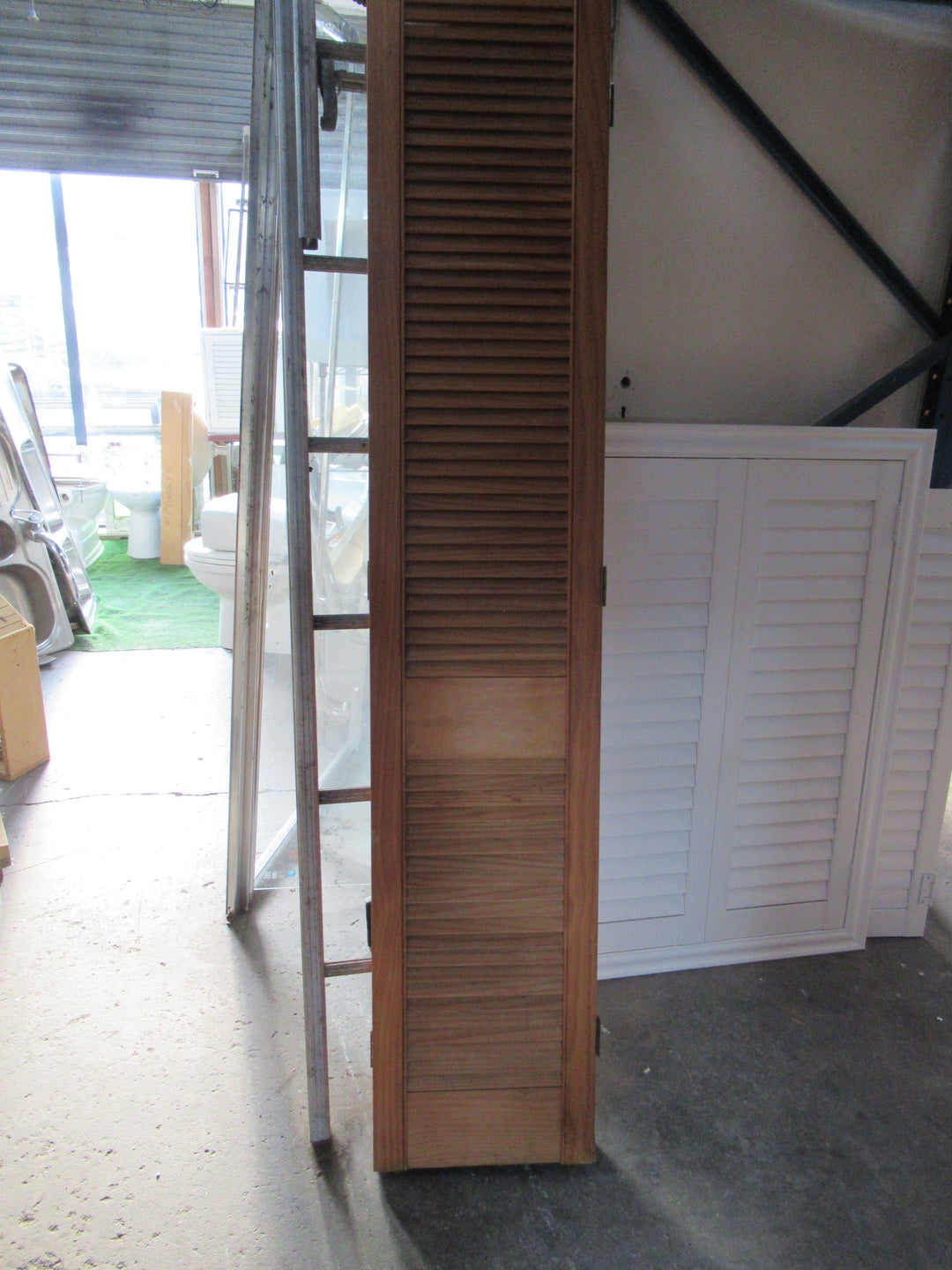 Natural Timber Louvre Bifold Door 380-760W x 1980H