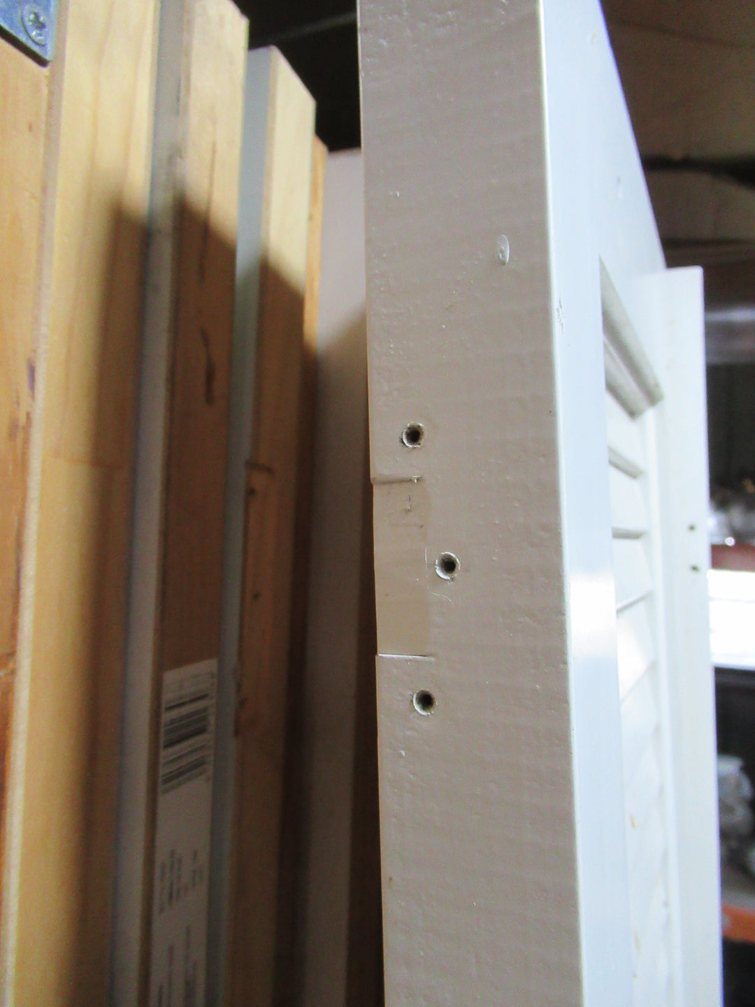 2 Panel Paint Finished  Lourve French Doors 1980H x 302-610W x 30D