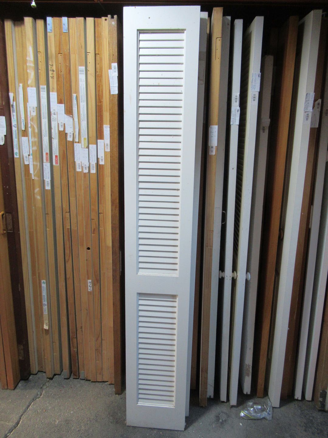 2 Panel Paint Finished  Lourve French Doors 1980H x 302-610W x 30D