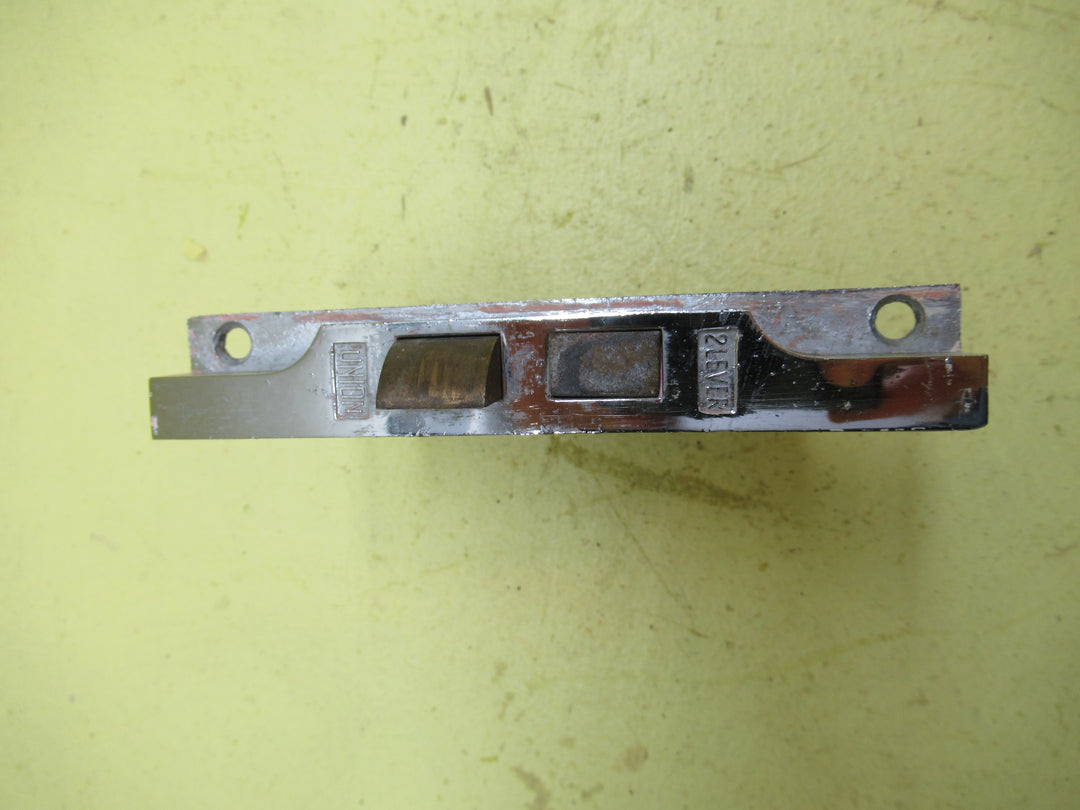Chrome Art Deco French Door Morticee Lock 136L x 22W/78D x 91H x 17W