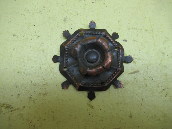 Antique Copper Ancher Flower Design(Nail Cover) 54Dia x 8H