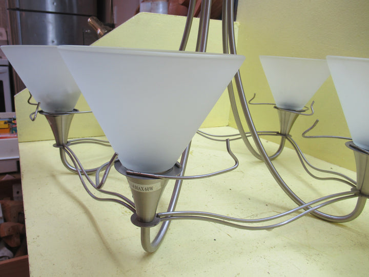 5 Shade Stainless Steel Chandelier 620Dia x 490-1090H