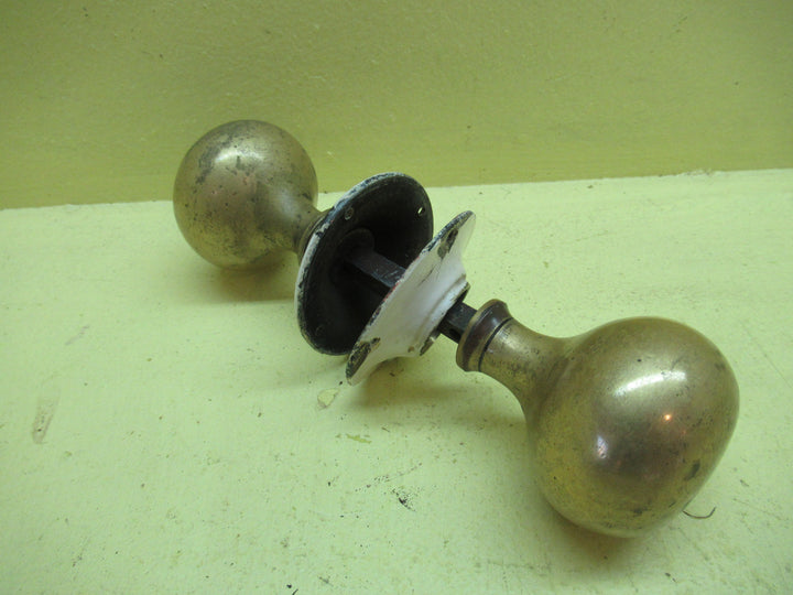 Vintage Brass Ball Knob Handle 52Dia x 70Hx /Plate 58Dia