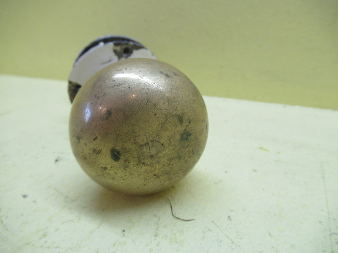 Vintage Brass Ball Knob Handle 52Dia x 70Hx /Plate 58Dia