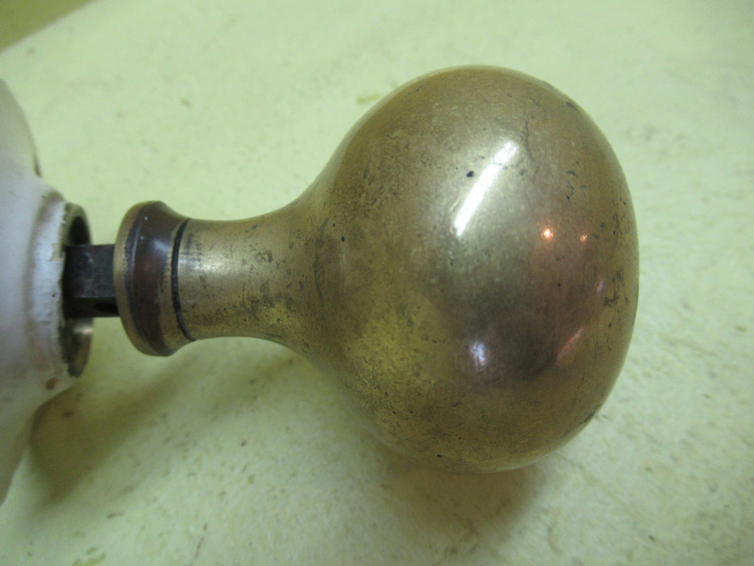 Vintage Brass Ball Knob Handle 52Dia x 70Hx /Plate 58Dia