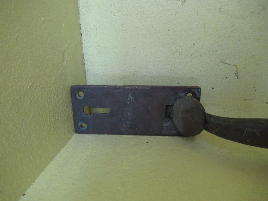 Art Nouveau Pull Handle with Keyhole & Thumb Push 236H x 37W x 42D