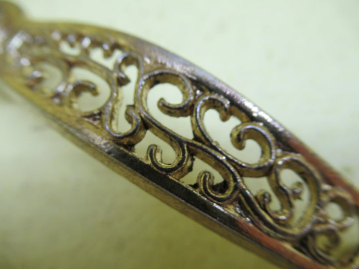 Brass Effect Retro Pull Ornate Handle 21H x 120L/89mm Hole distance