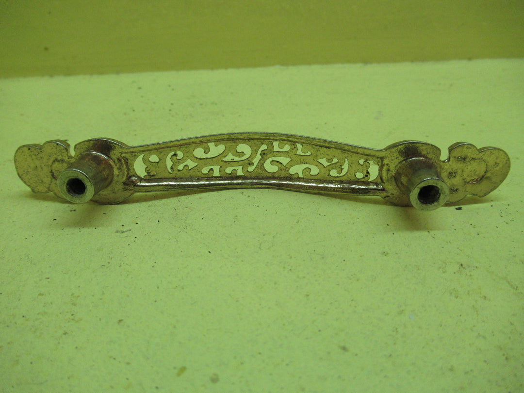 Brass Effect Retro Pull Ornate Handle 21H x 120L/89mm Hole distance