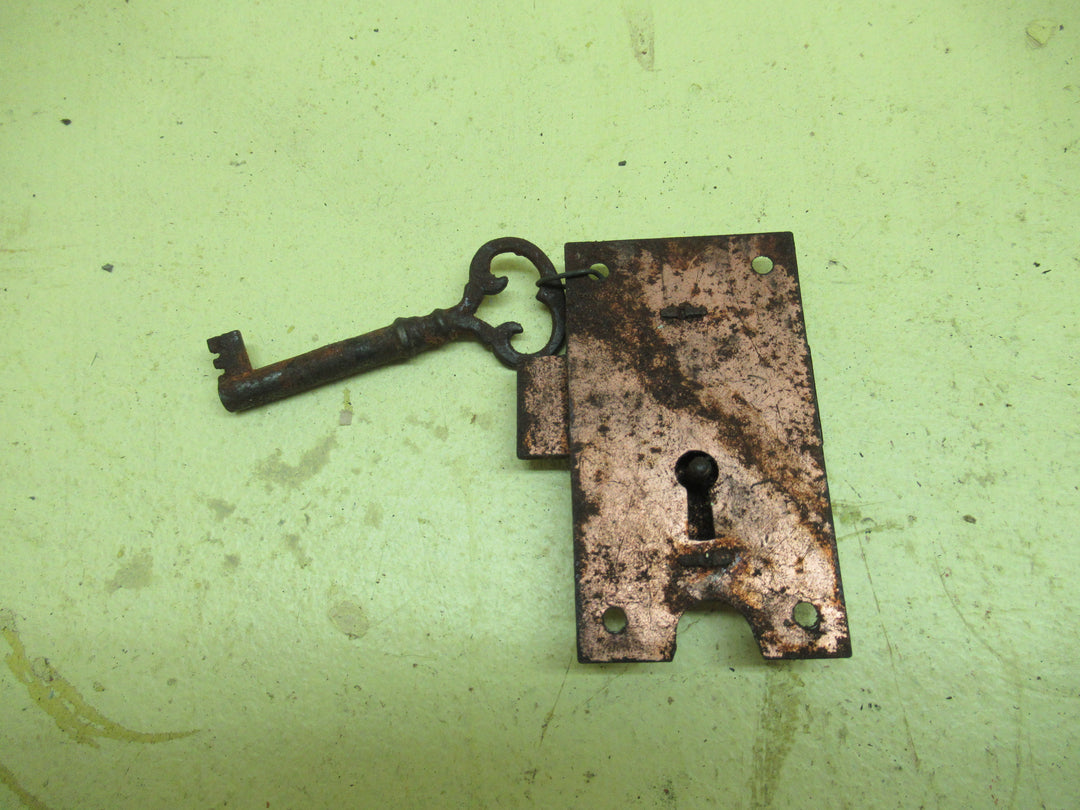 Copper Effect Desk/Cabinet Lock with Ornate Key 75H x 42W