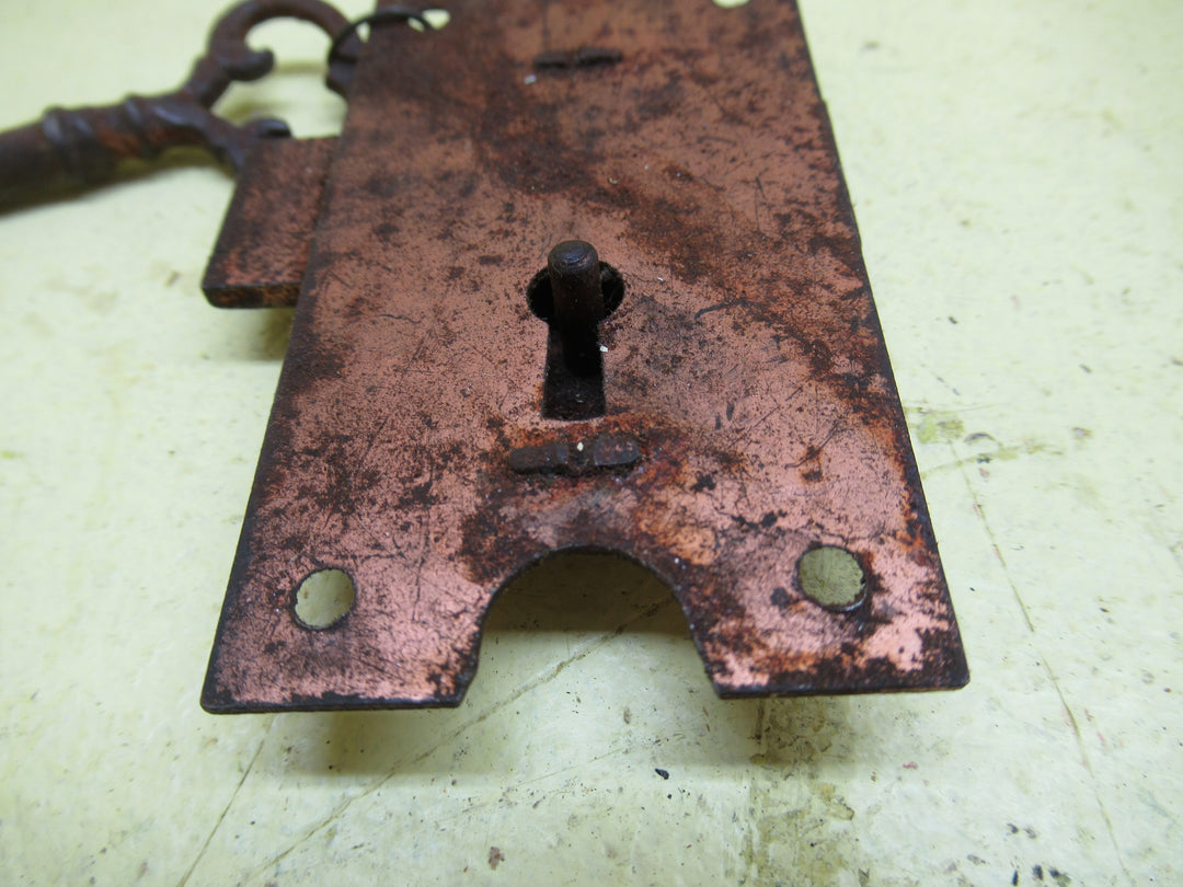 Copper Effect Desk/Cabinet Lock with Ornate Key 75H x 42W