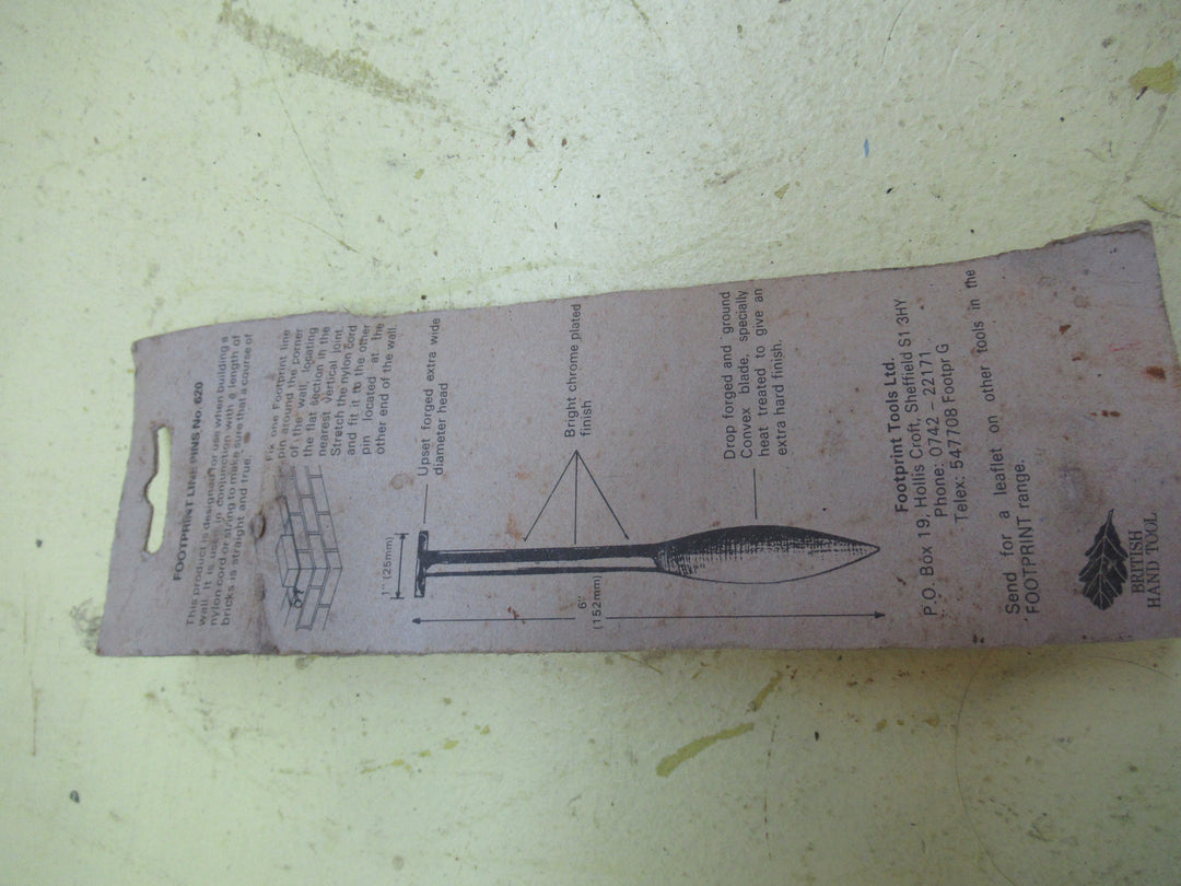 Footprint Line Pins(No 620) 160L x 25Dia
