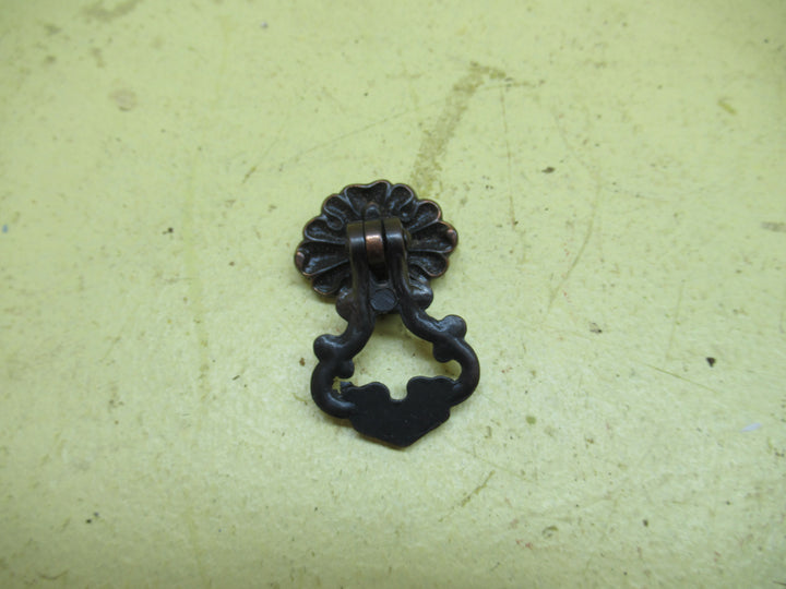 Antique Copper Draw Pull with Ornate Detail  50H x 32W/40mm Drop