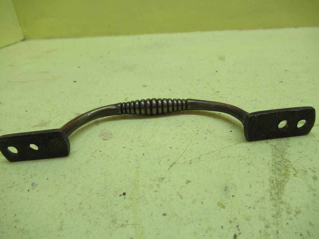 Antique Copper Ribbed Detailed Pull Draw Handle 127L x 37D x 12W