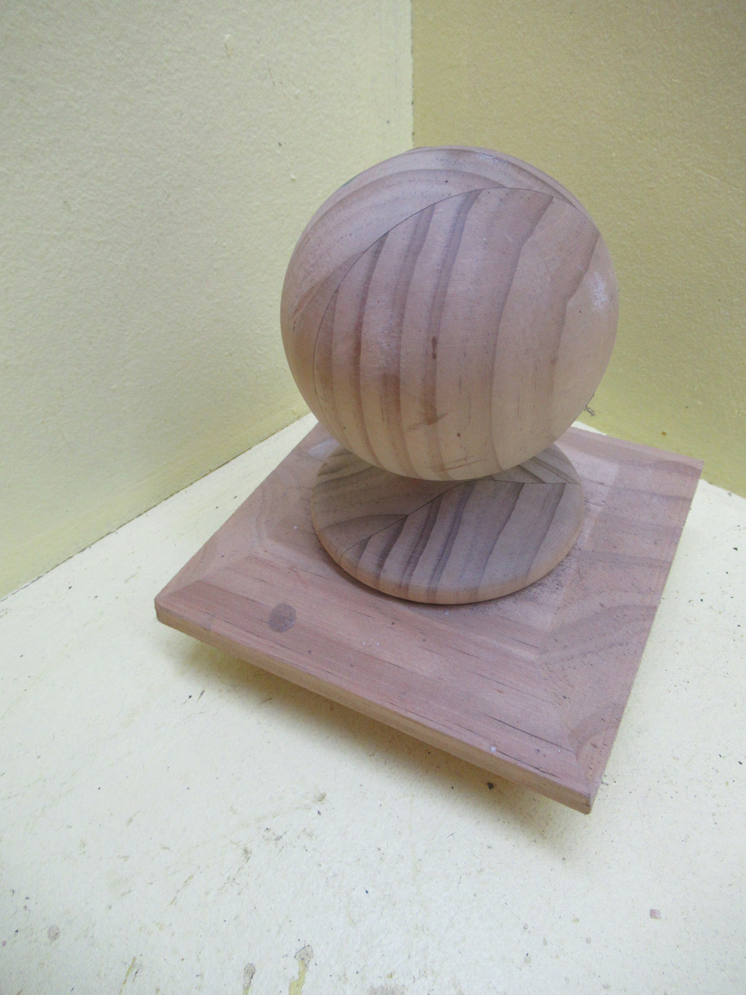 Square Base Knob Newel Topper 145Sq x 90Dia x 160H
