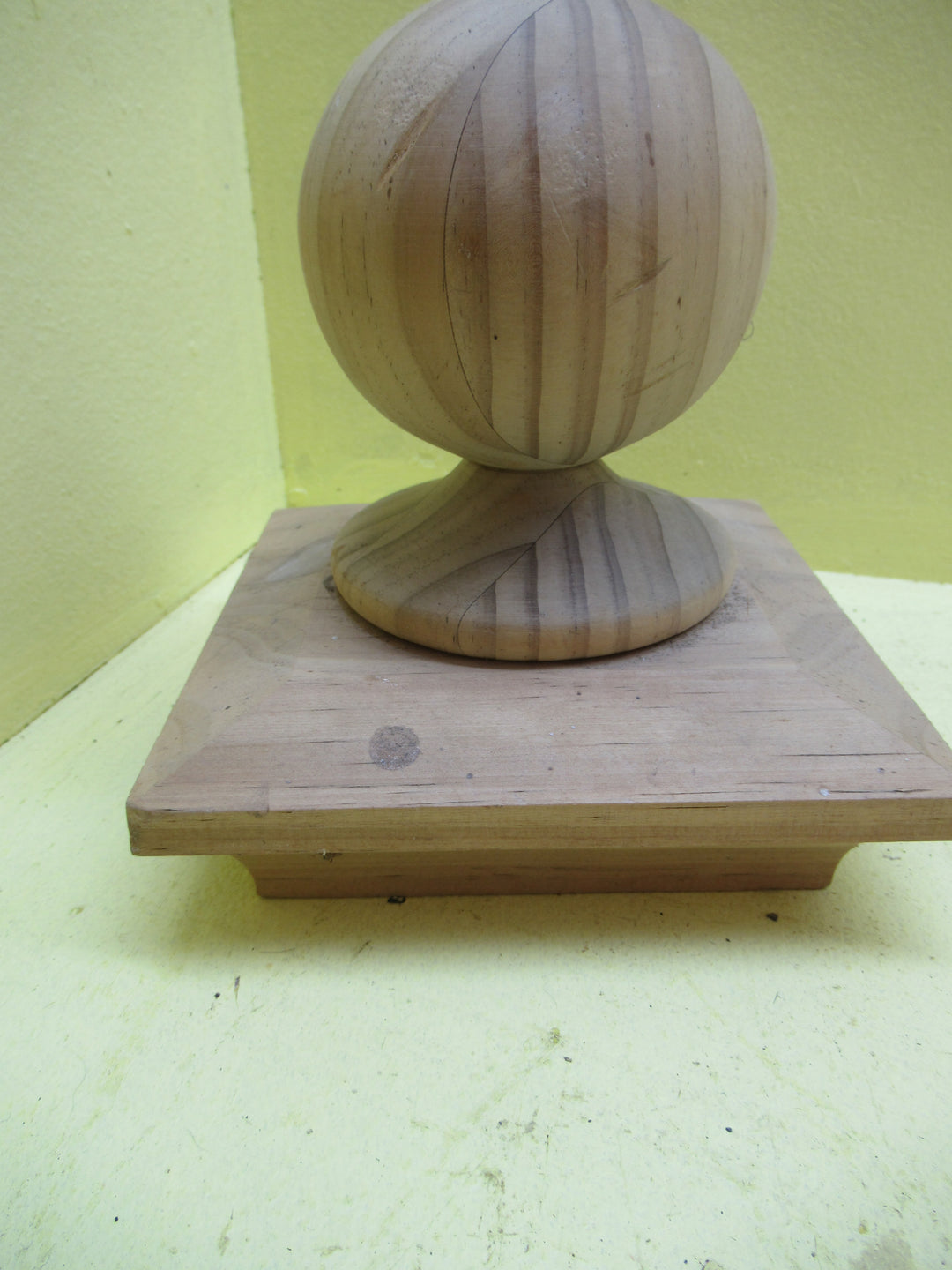 Square Base Knob Newel Topper 145Sq x 90Dia x 160H