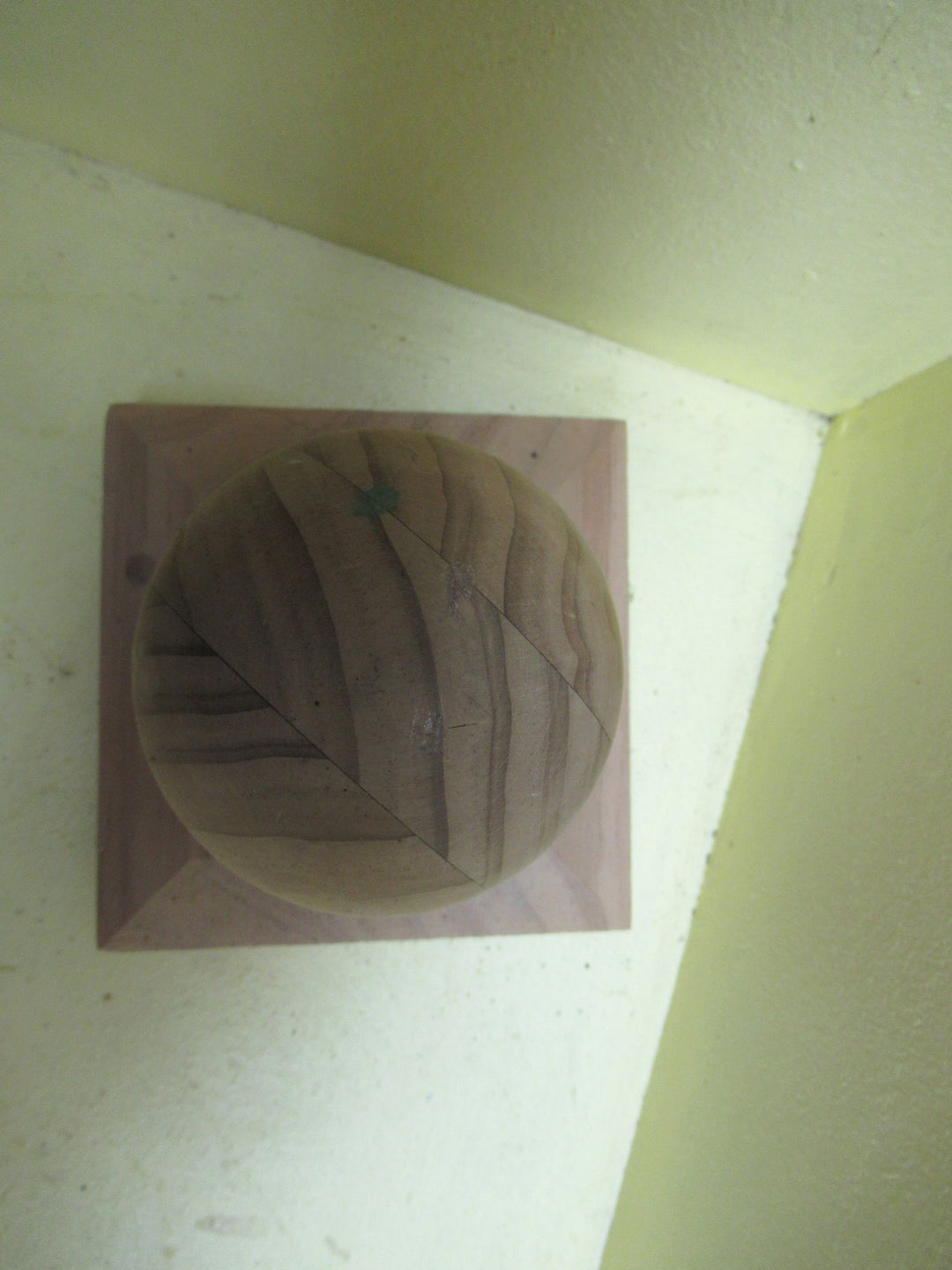 Square Base Knob Newel Topper 145Sq x 90Dia x 160H