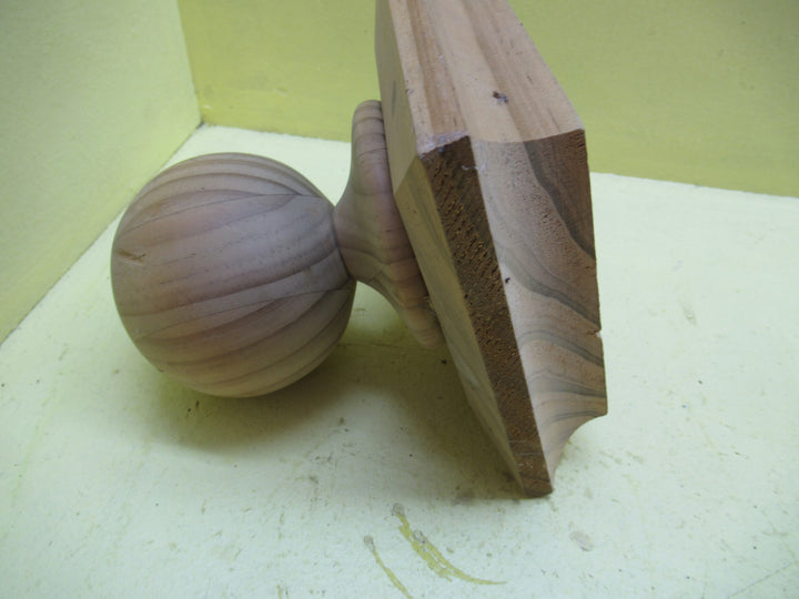 Square Base Knob Newel Topper 145Sq x 90Dia x 160H