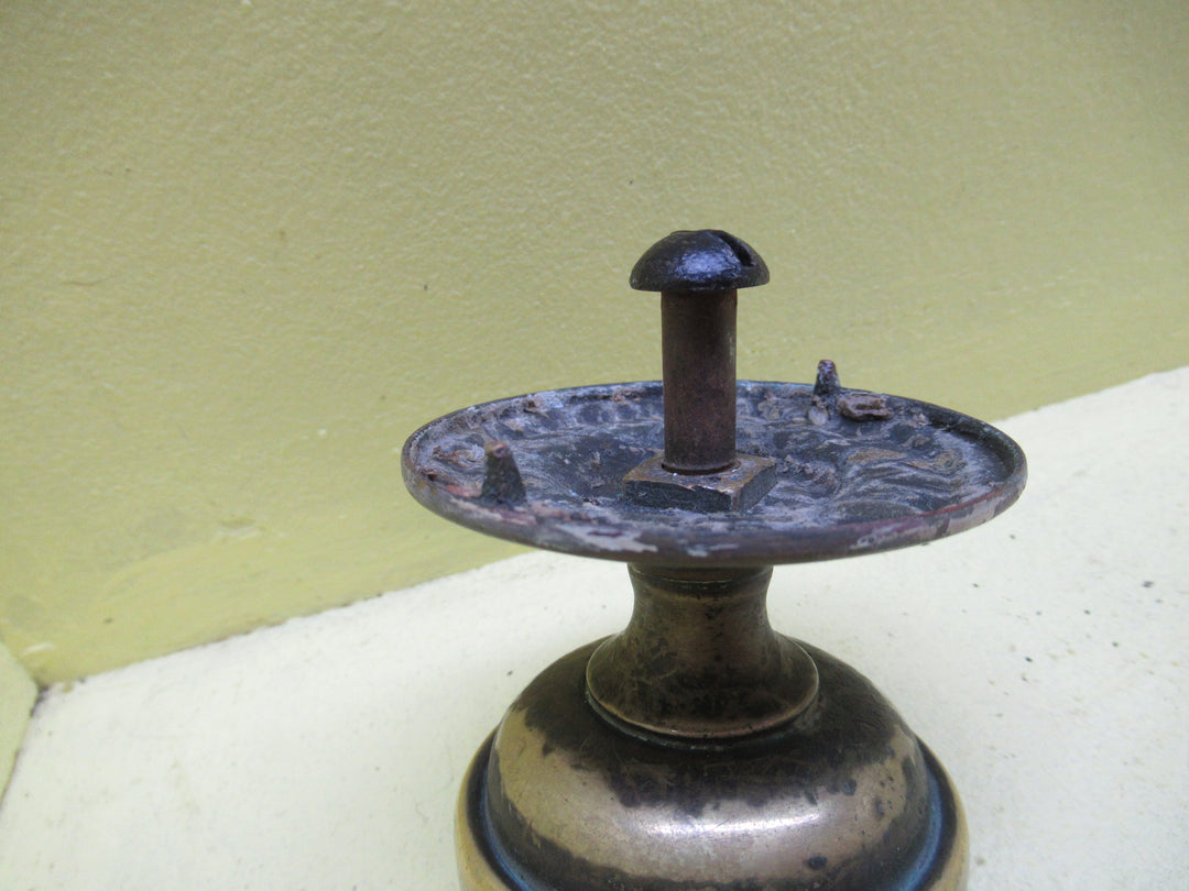 Fluted Antique Bronze Centre Knob with Rose 70Dia x 80H/72Dia Rose