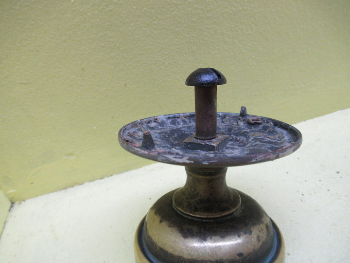 Fluted Antique Bronze Centre Knob with Rose 70Dia x 80H/72Dia Rose