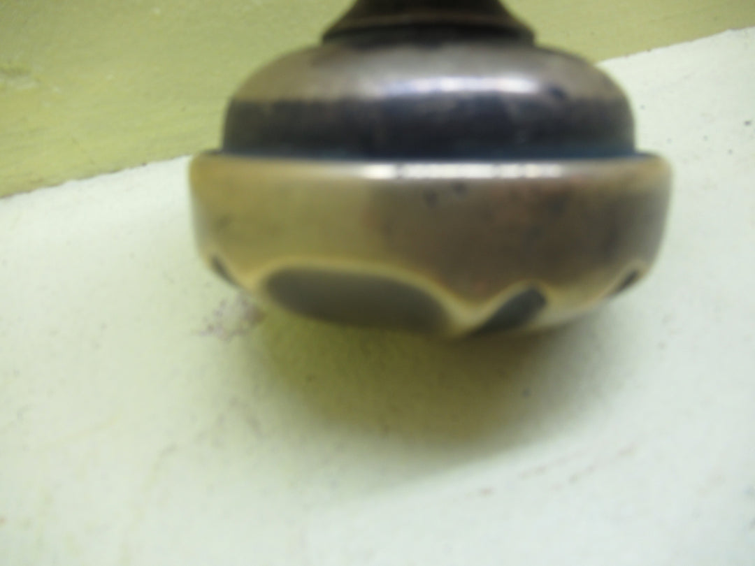 Fluted Antique Bronze Centre Knob with Rose 70Dia x 80H/72Dia Rose