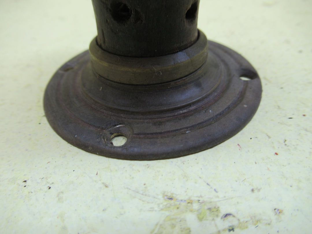 Oak Ball Knob Handle with Brass Rose Plate Detail 75H x 50Dia/Plate 60Dia