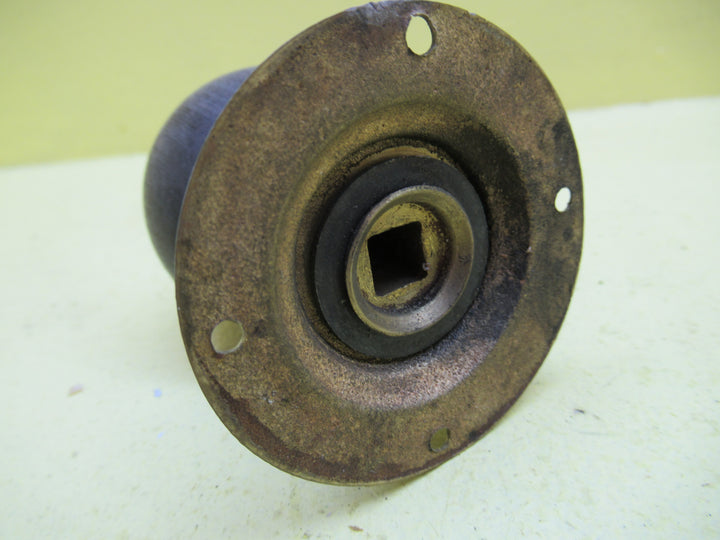 Oak Ball Knob Handle with Brass Rose Plate Detail 75H x 50Dia/Plate 60Dia