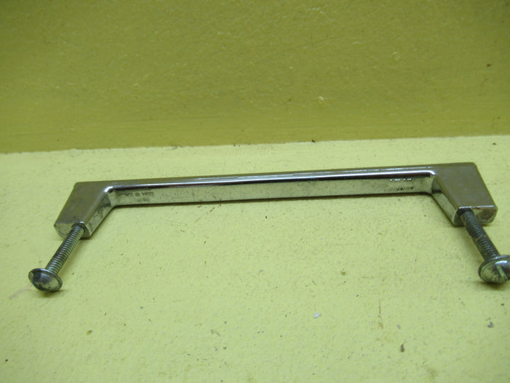 Retro Lincoln Turner 110/7 Pull Handle with Chrome with Black Background with Snowflake Detail 32L x 10W x21D/17 Hole Distance.