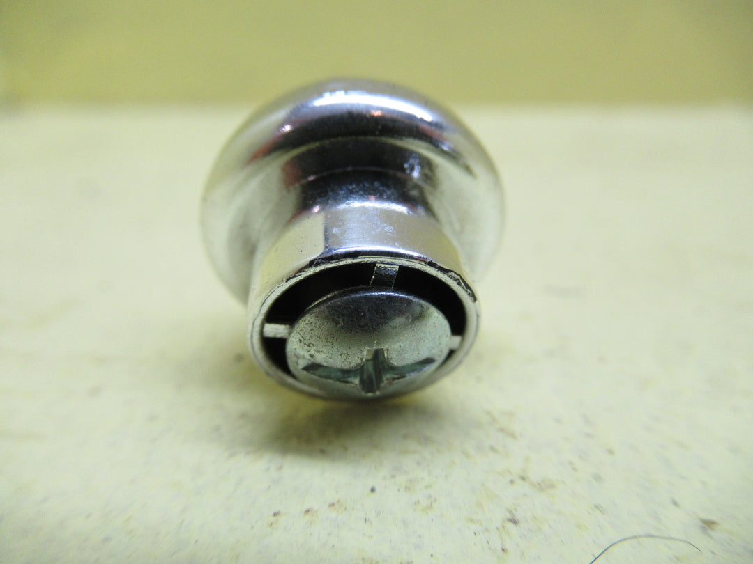 Plastic Polisedh Stainless Steel Finish 1/2 Round Knob 19H x 20DiaThe