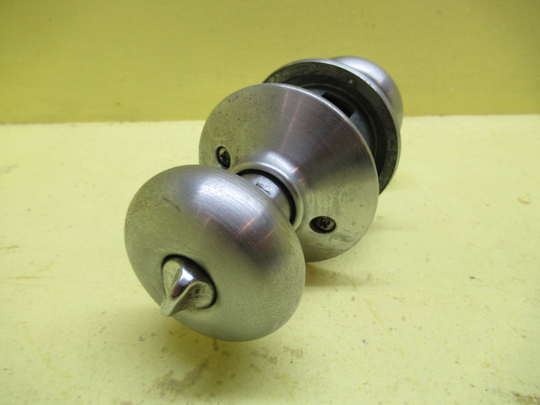 Schlage Brush Steel Knob Thumb Turn/Key handles 53Dia x 55H/Plate 70Dia
