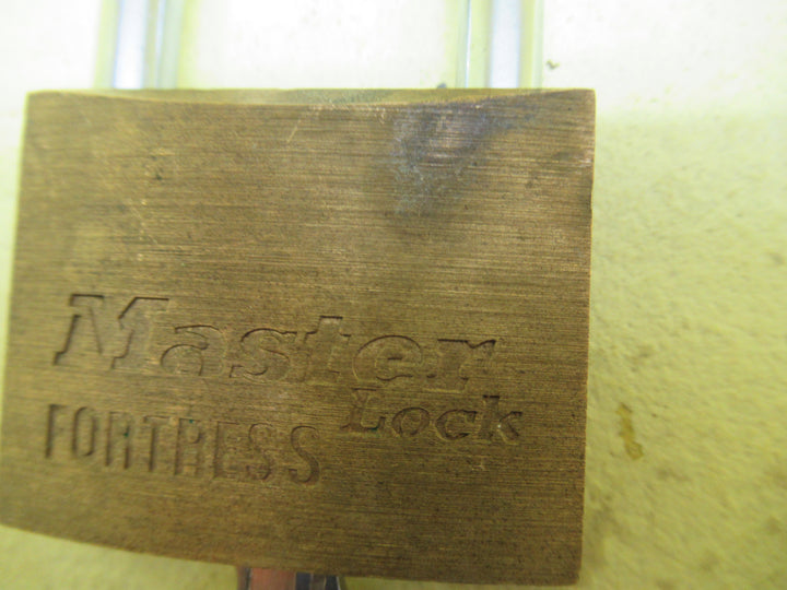 Master Fortness(8) Brass & Steel Lock with Key 68H x 48W x 13D