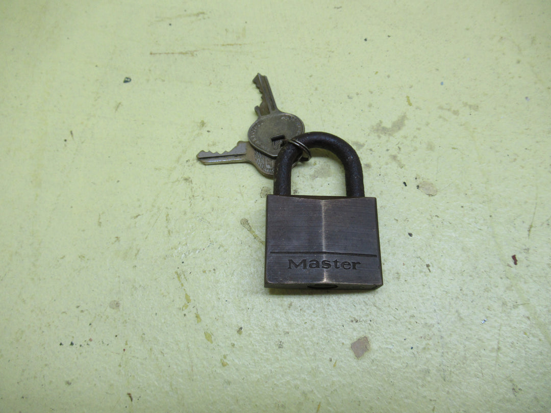 Padlock by Master 140 Lock Co with 2 Keys 60H x 40W x 13D