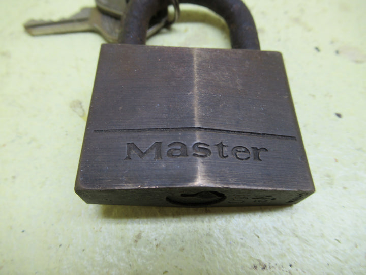 Padlock by Master 140 Lock Co with 2 Keys 60H x 40W x 13D