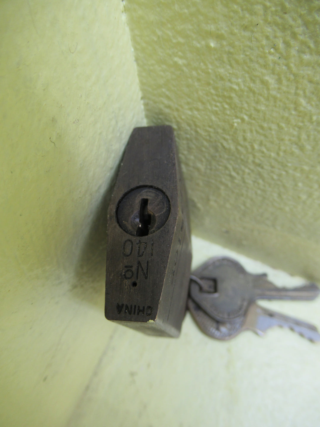 Padlock by Master 140 Lock Co with 2 Keys 60H x 40W x 13D