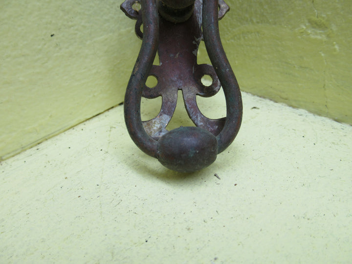 Lacey Victorian Bronze Door Beaded Pull Handle with Key Hole 100L x 36W/20H x 55L