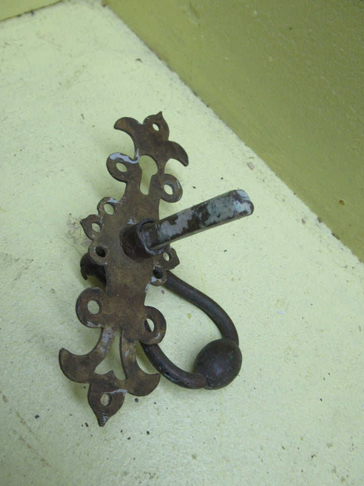 Lacey Victorian Bronze Door Beaded Pull Handle with Key Hole 100L x 36W/20H x 55L