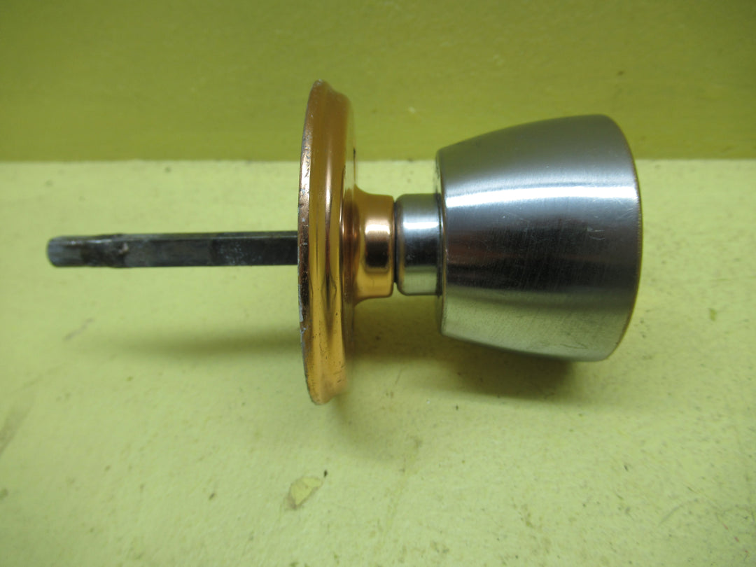 Conical  Brush Chrome & Copper Effect Knob Handle(Single) 48F x 60H