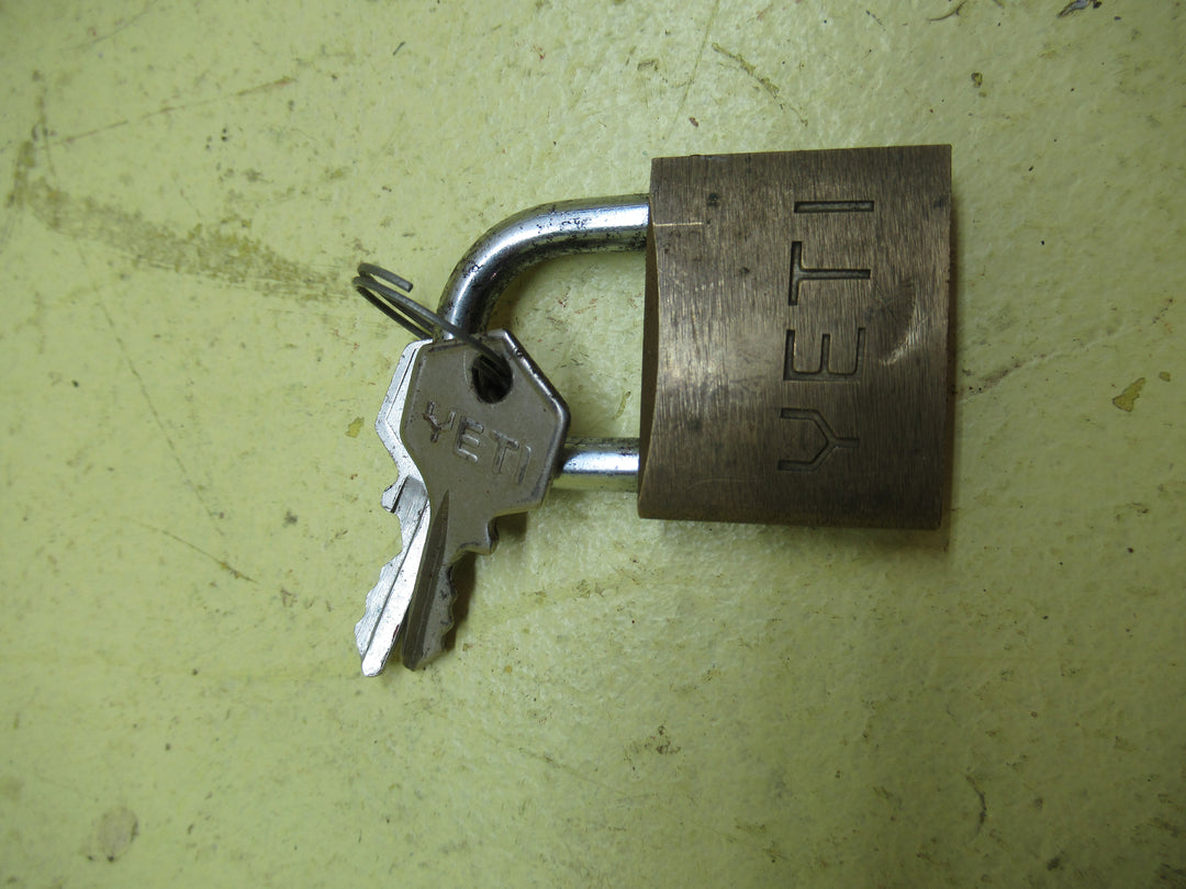 Yeti Padlock Brass & Steel with 3 Key 50H x 35W x 10W