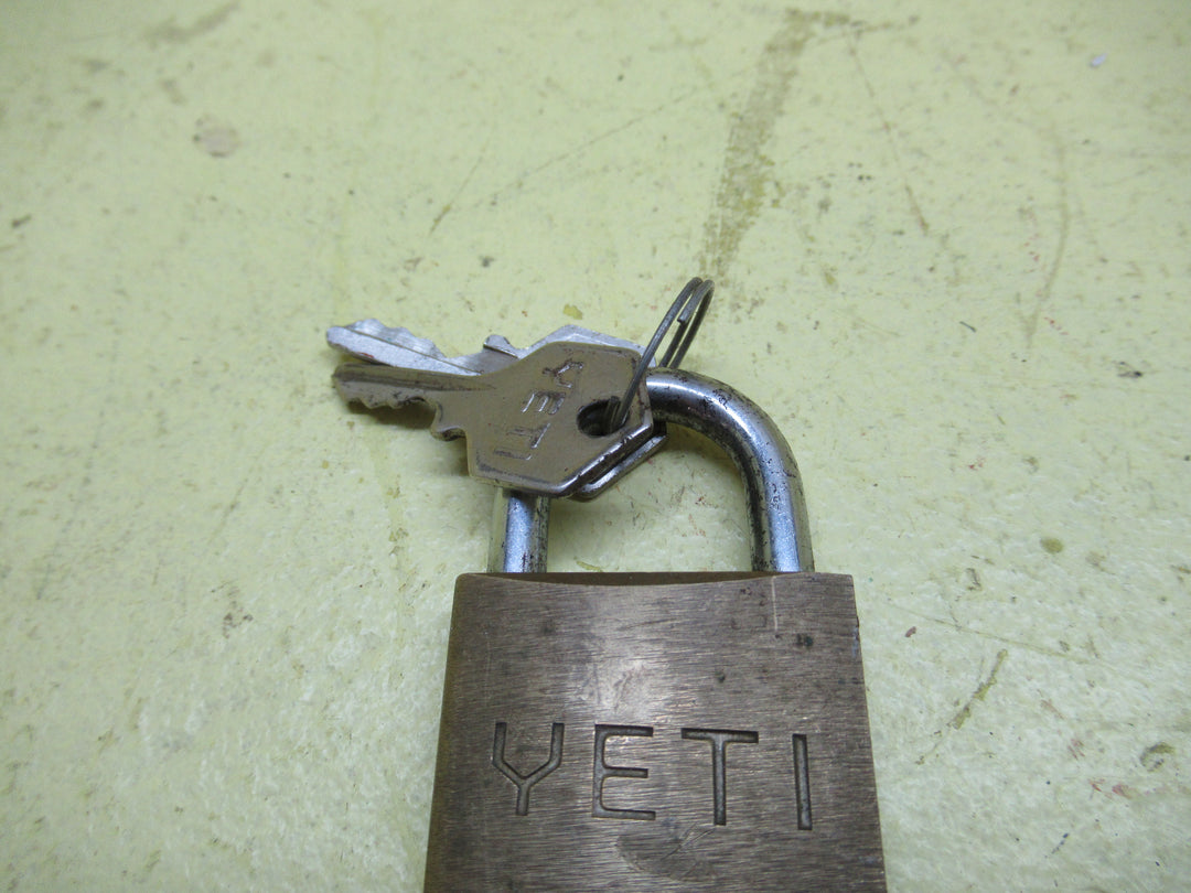 Yeti Padlock Brass & Steel with 3 Key 50H x 35W x 10W